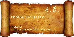 Apáthy Brigitta névjegykártya